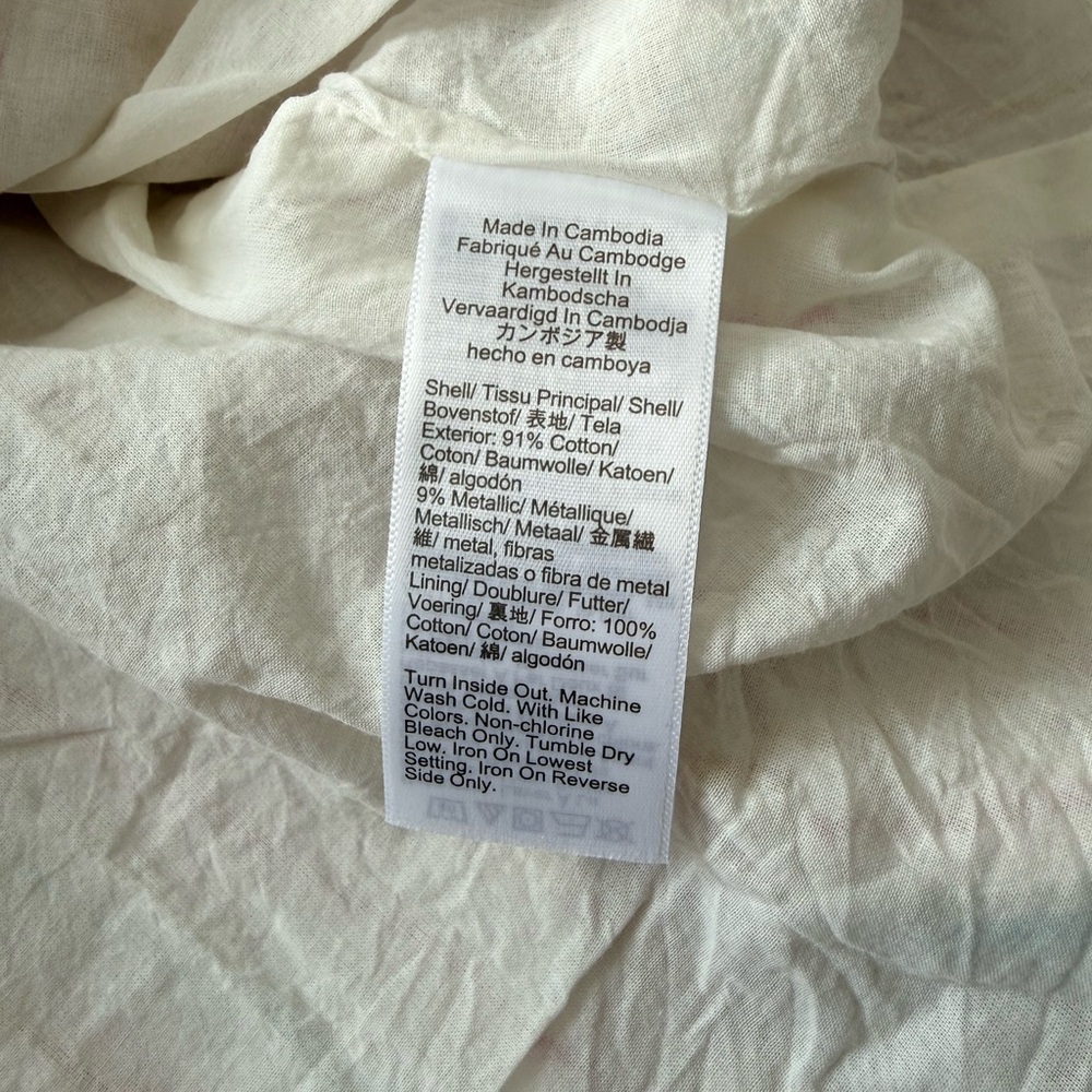 NWT J. Crew White Midi Dress with Subtle Stripes - Picture 6 of 6
